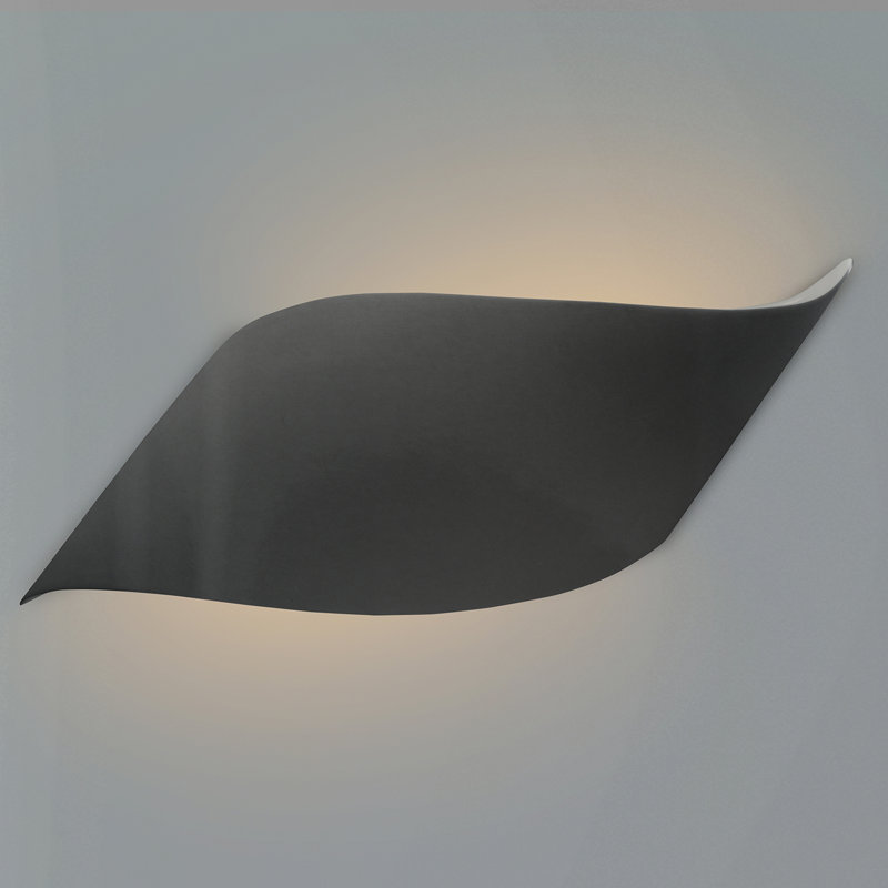 Ambiance - Wave LED ADA Wall Sconce - Gloss Grey, Gloss Gray