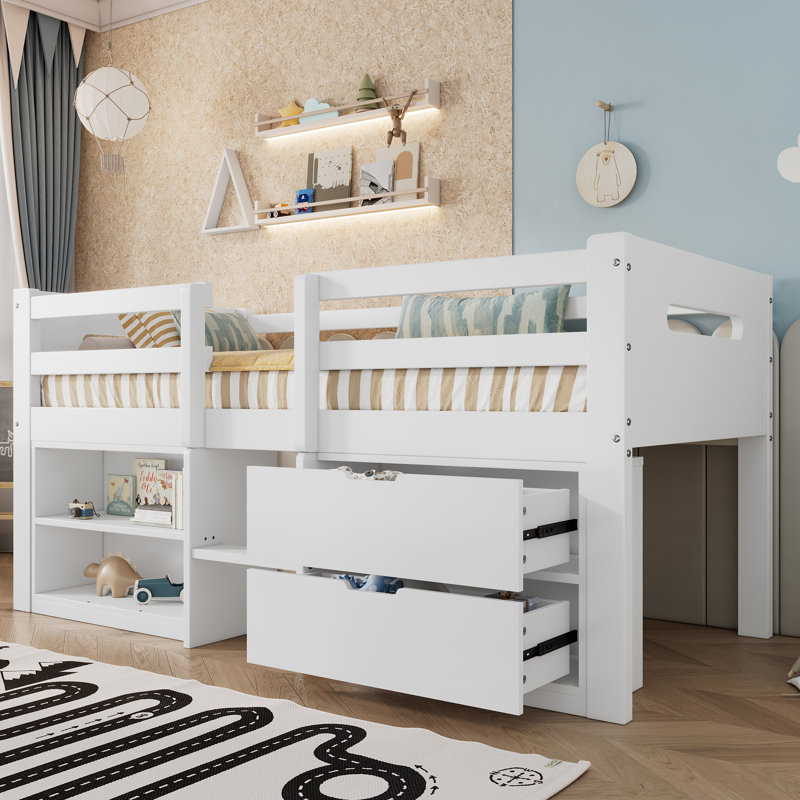 Single (3') Mid Sleepers with Storage Included with Built-in Ladder Included