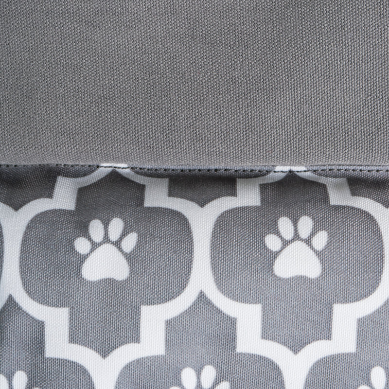 Coussin de treillis à bordure Calton, Moyen (l 28 po x P 20 po x H 2 po), Gris