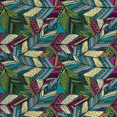 Tissu de plumes exotiques