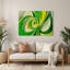 «Biomorphic Abstraction 64», art mural en métal vert-2030126662