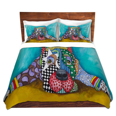 Ensembles de housse de couette en microfibre DiaNoche par Marley Ungaro - Sad Pitbull Sprawled