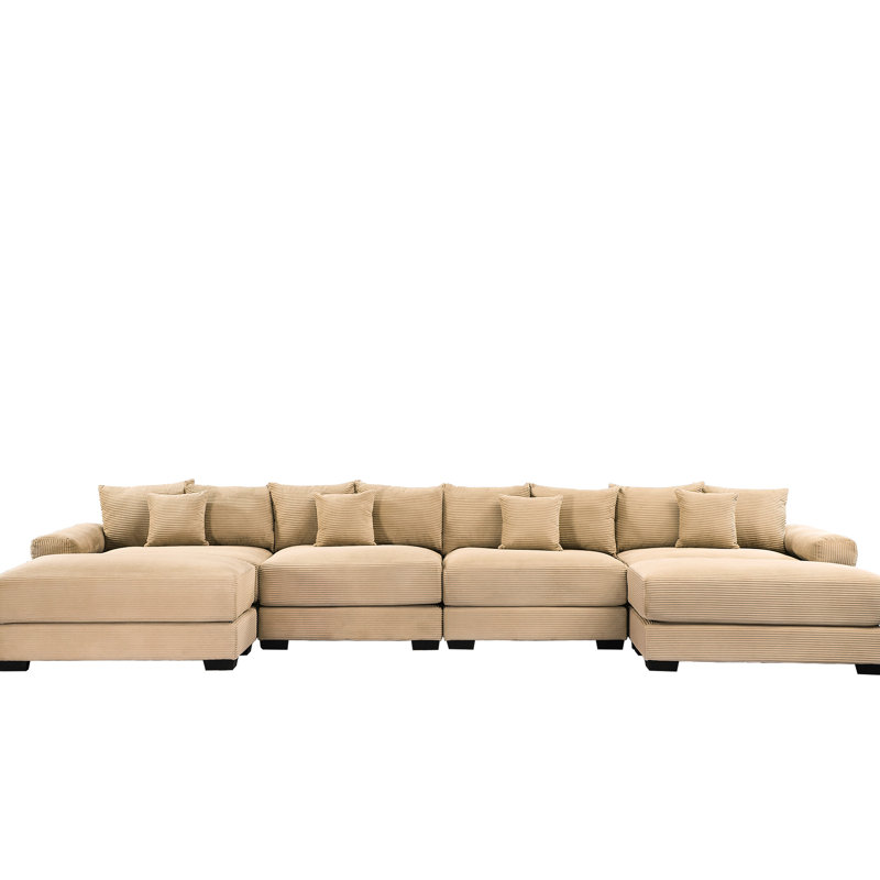 Canapé modulaire surdimensionné en U 170 po Camel