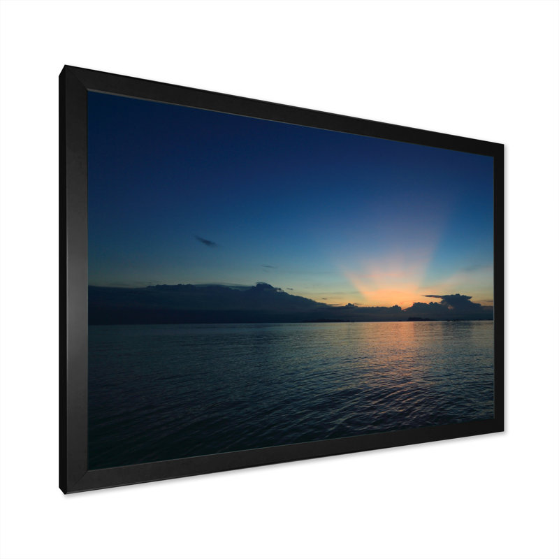 «Panoramic Cloud and Sky At Sunset IX», reproduction sur toile, H 24 po x l 36 po x P 1 po, Cadre d'angle fermé noir