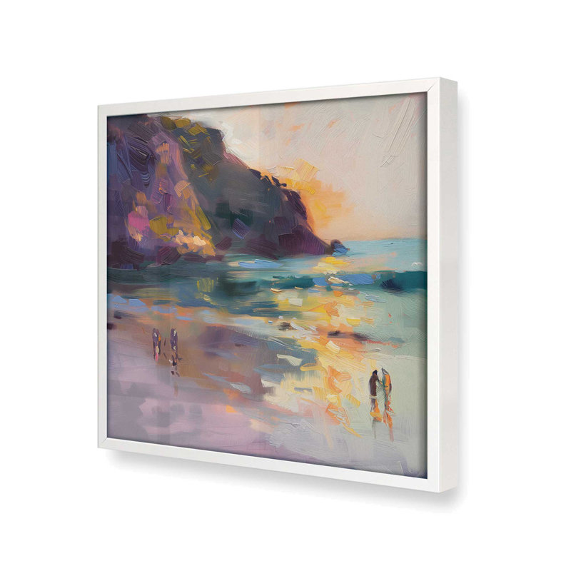 «Nocturne Sunset Soiree V1 (Square)», impression encadrée sur papier par Azure Artisanal Studio, Blanc opaque