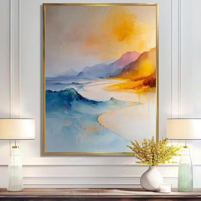 Azden, vagues océaniques sur le minimalisme, paysage côtier I - décoration murale désert