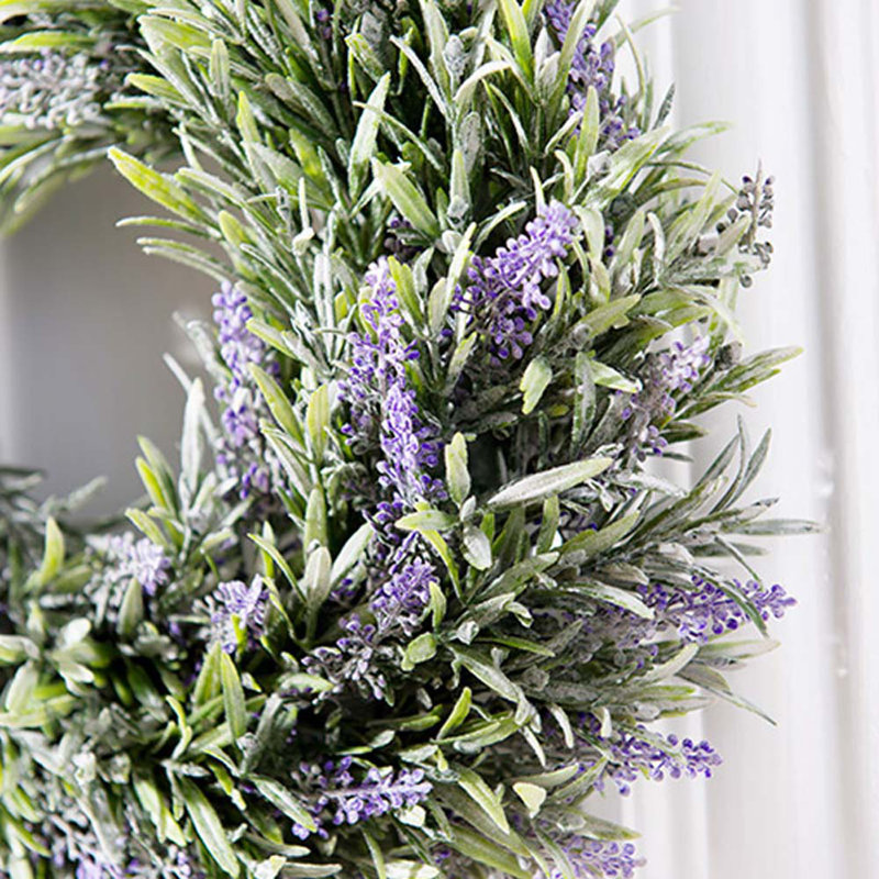 30cm Round Artificial Lavender Hanging Wreath for Decoration