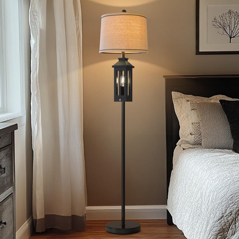 63" Farmhouse Floor Lamps, Black
