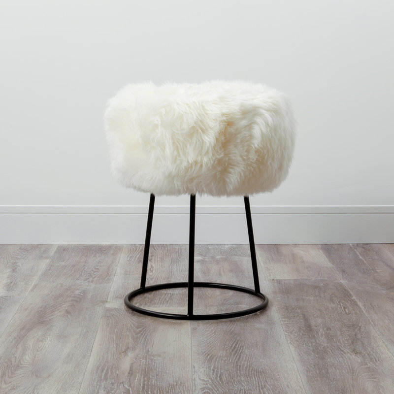 Ordaz Iron Accent Stool, Natural