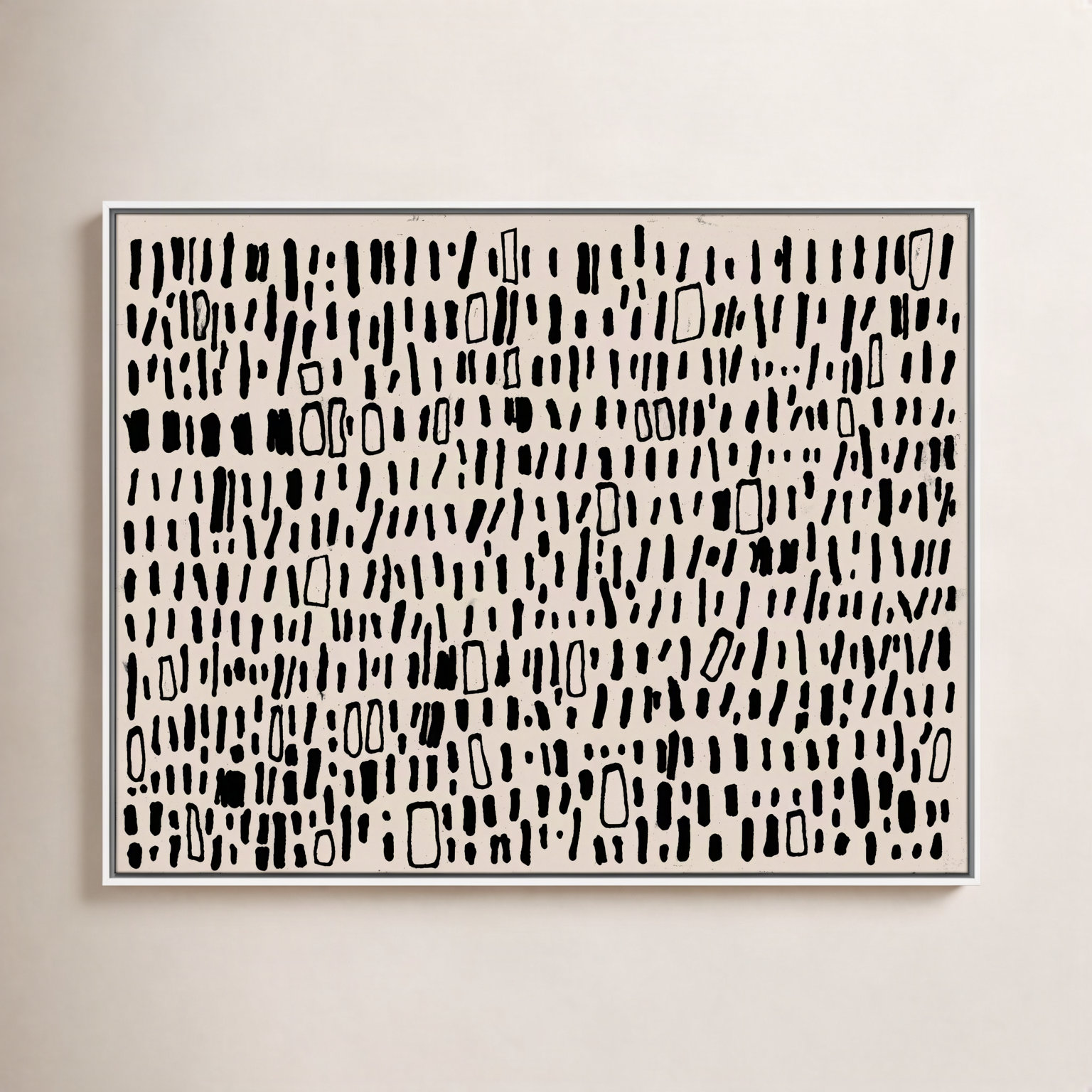 Timber "Tribal Code" Print by Filippo Ioco, 31.5" H x 41.5" W, White