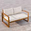 Causeuse avec table - Coussin en bois texturé et sièges profonds Toshiro