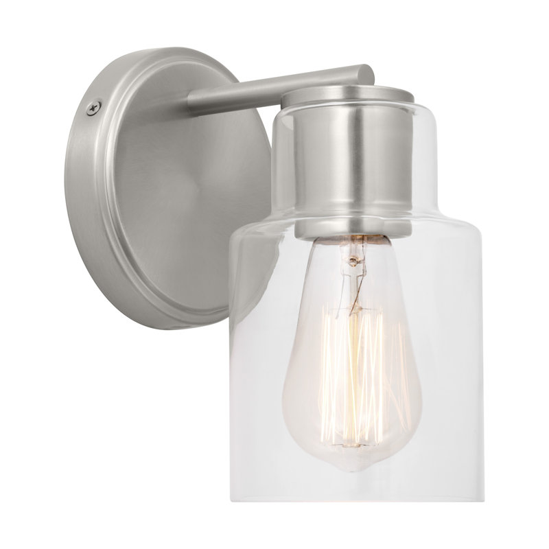 Sayward 1-Light Small Sconce, Brushed Steel