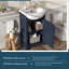 Ensemble de vanité de salle de bain de 50 cm (20 po), avec lavabo en céramique et porte à fermeture douce-1368538079