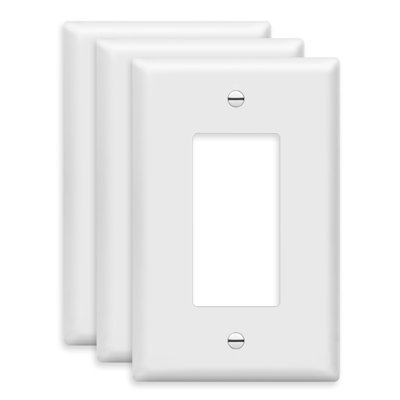 1-Gang Rocker Wall Plate, White(3-Pack)