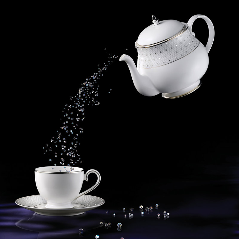 Tasse et soucoupe espresso platine Princess