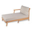 Canapé modulaire en L en bois d'acacia pour le patio, causeuse en L et causeuse