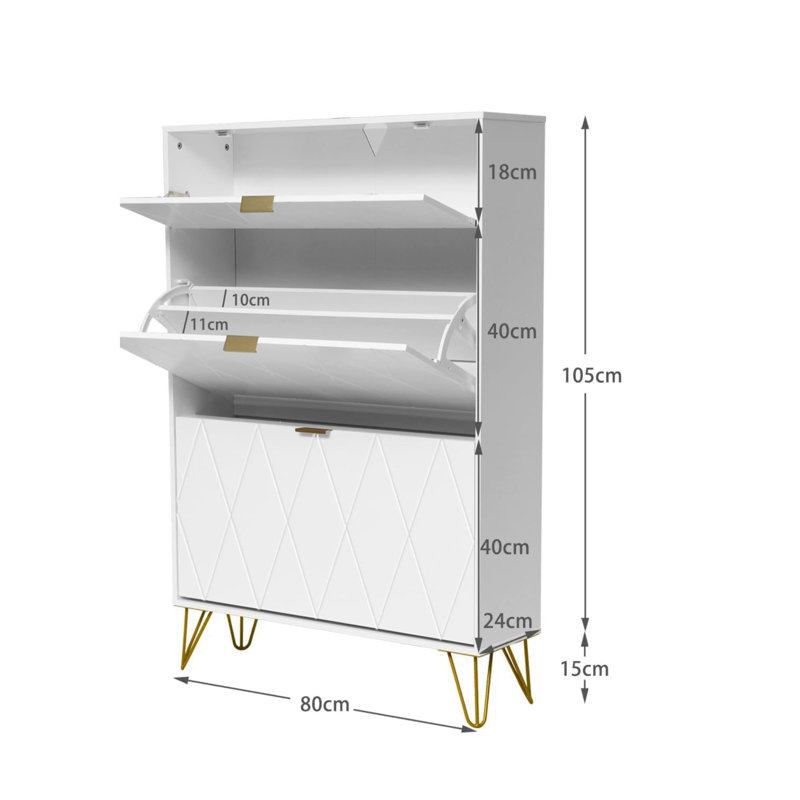 16 Pair Shoe Storage Cabinet