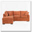 Canapé-lit modulaire de 82,67 po convertible en forme de L avec repose-pieds, deux coussins, deux prises de courant et deux ports USB pour le salon-686301177