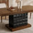 63" Dining Table, Rectangular Kitchen Table with Geometric Relief for 4-6