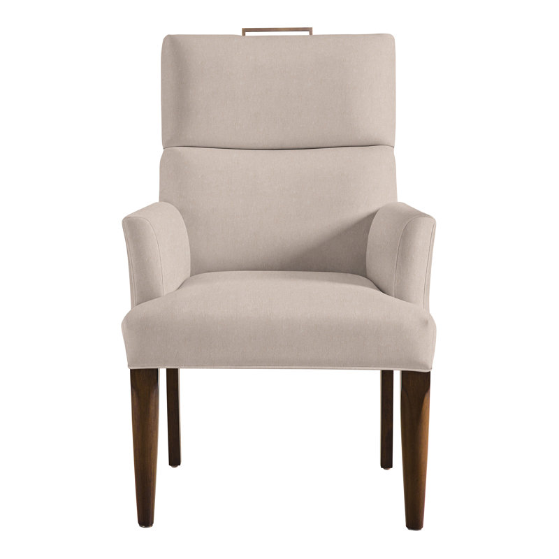 Thom Filicia Home Fabric Tight Back Arm Chair, Hampton, Jiggles Fawn