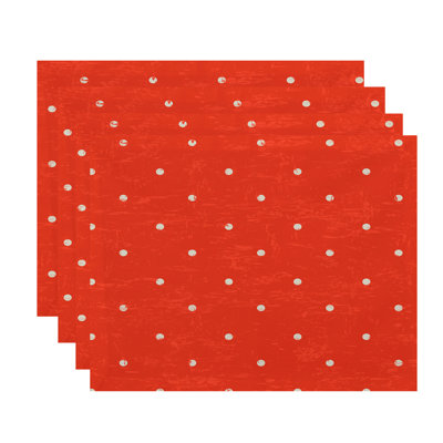 Wally Dot Geometric 4 Piece Placemat Set