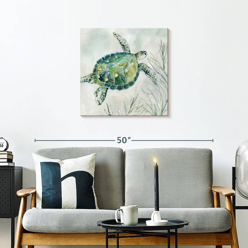 Crowle Seagrass Turtle I, 24" H x 24" W