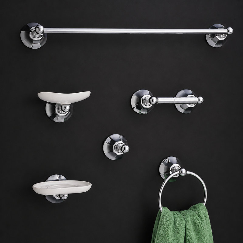 Anneau porte-serviettes Mississippi, style rétro, laiton massif, écusson et quincaillerie de fixation par Strom Living