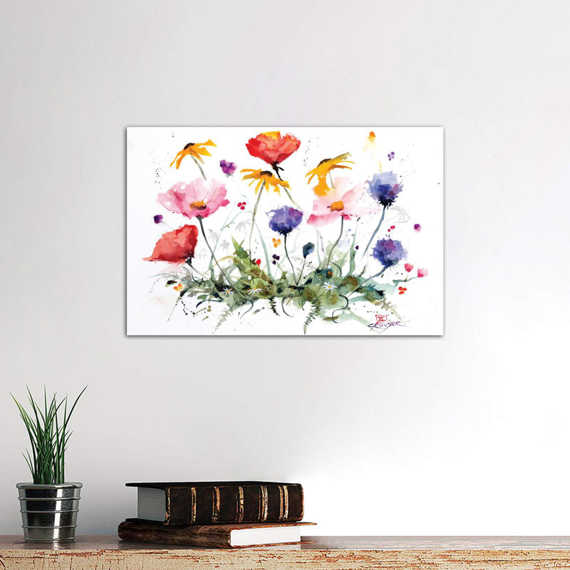 Wildflowers - Wrapped Canvas Print, 66.04 cm H x 45.72 cm W x 3.175 cm D