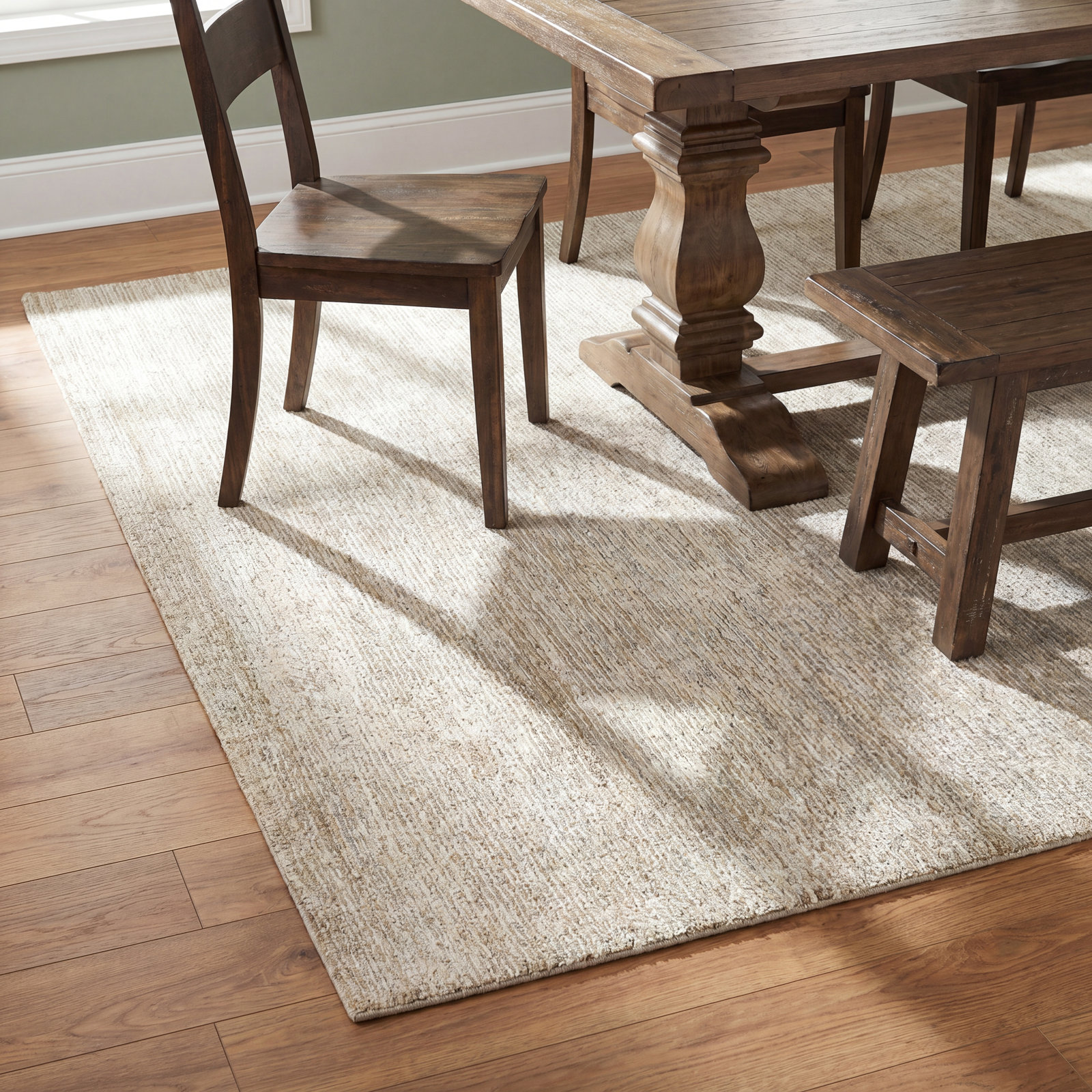 Casleton Handmade Dark Beige Rug, Rectangle 8' x 10'