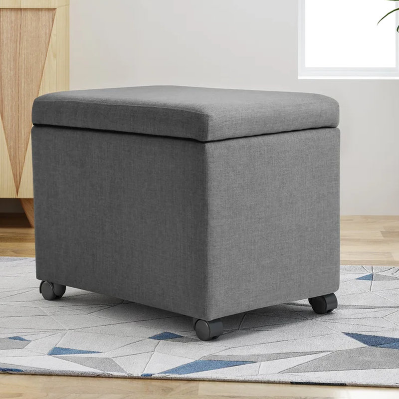 Storage In Grey Fabric With Caster Wheels For Superior Home And Office Organized
