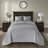 Oversized Grey King Bedspread With Reversible Quilting & Cotton Fill Feature And Long-Lasting