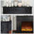 Black Manufactured Wood Electric Fireplace-920546565