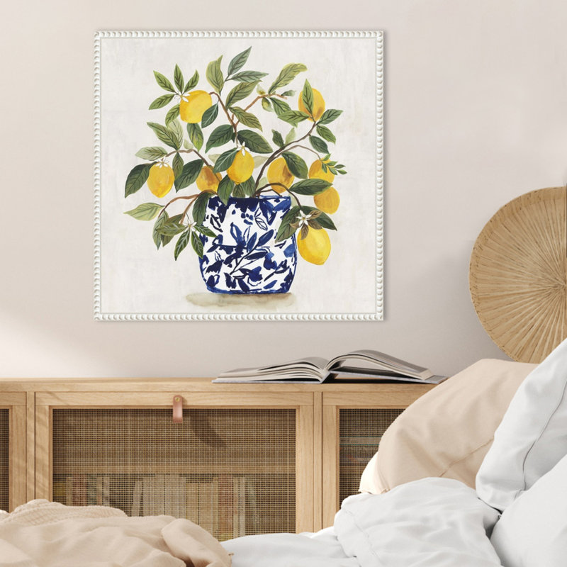 «Lemon Plant I» par Asia Jensen, reproduction d'art sur toile encadrée, H 22 po x l 22 po