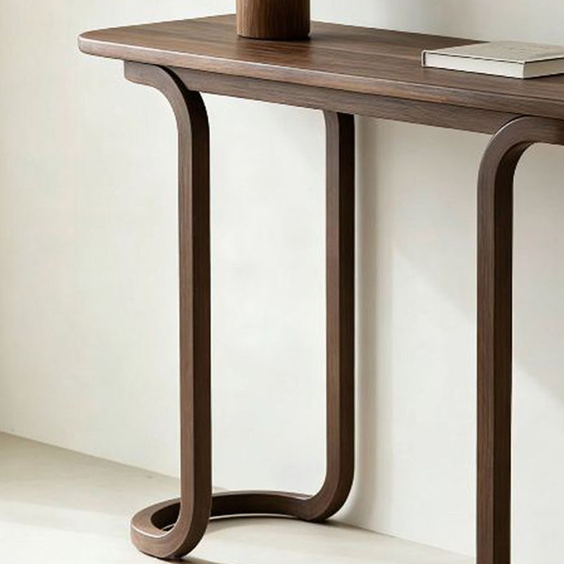 Console brune de style chinois, H 35,4 po x l 39,4 po x P 13,8 po