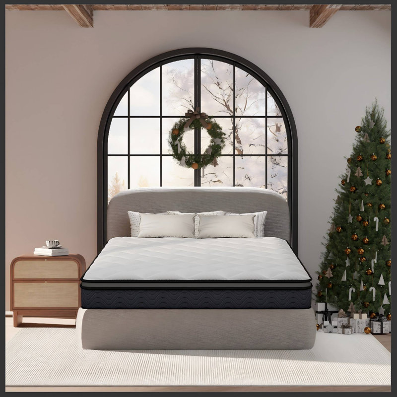 Evann Queen (10"/12") Medium Firm Hybrid Mattress with Cooling Gel Memory Foam, Pressure Relief, Motion Isolation & Reinforced Edge Support