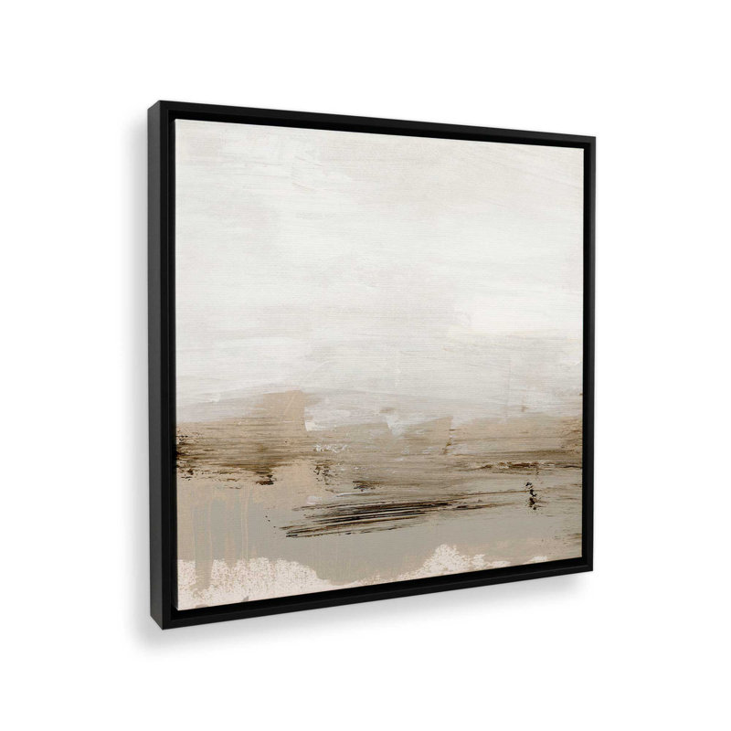 «Subtle Earthline II», reproduction sur toile, H 32,75 po x l 32,75 po, Noir satiné