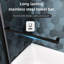 Porte de douche coulissante à dérivation, verre trempé transparent de 5/16 po, noir mat, Nano facile à nettoyer, fuite, finition noire d'installation, collision, poignée en acier inoxydable
