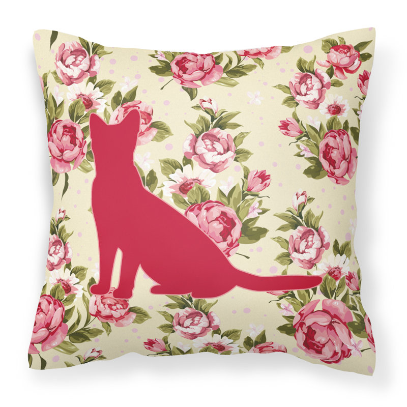  Coussin 14 "Cat Shabby Elegance, Jaune clair