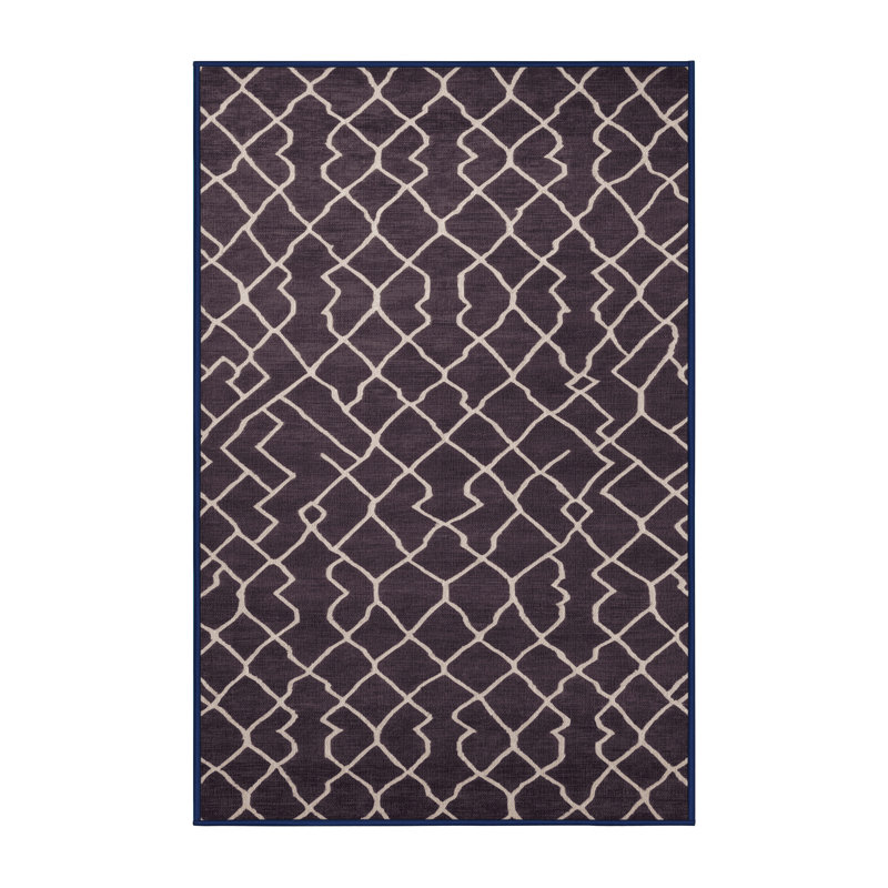 Tapis mauve lavable à la machine, Rectangle 6 pi x 9 pi