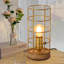 Lampe de table en bois massif Misleh