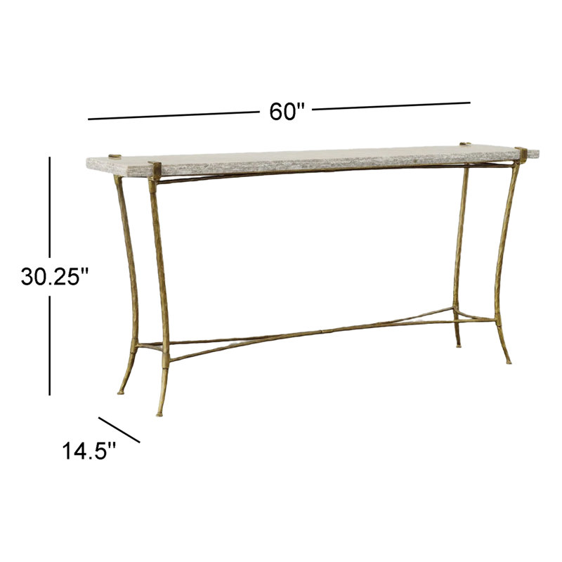 Bachmann 60'' Marble Top Console Table