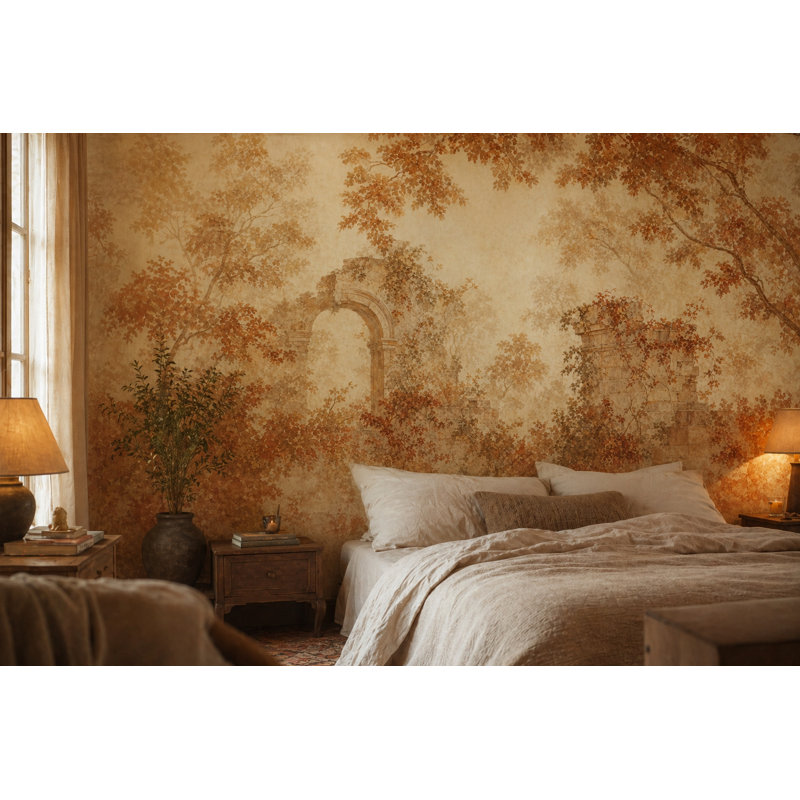 Décoration murale amovible Wall Arch Ruins, 140 po x 108 po, Textured Non-Pasted