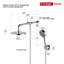 Pomme de douche Derengge avec pomme de douche 8 pouces, pomme de douche à main 5 fonctions-101682950
