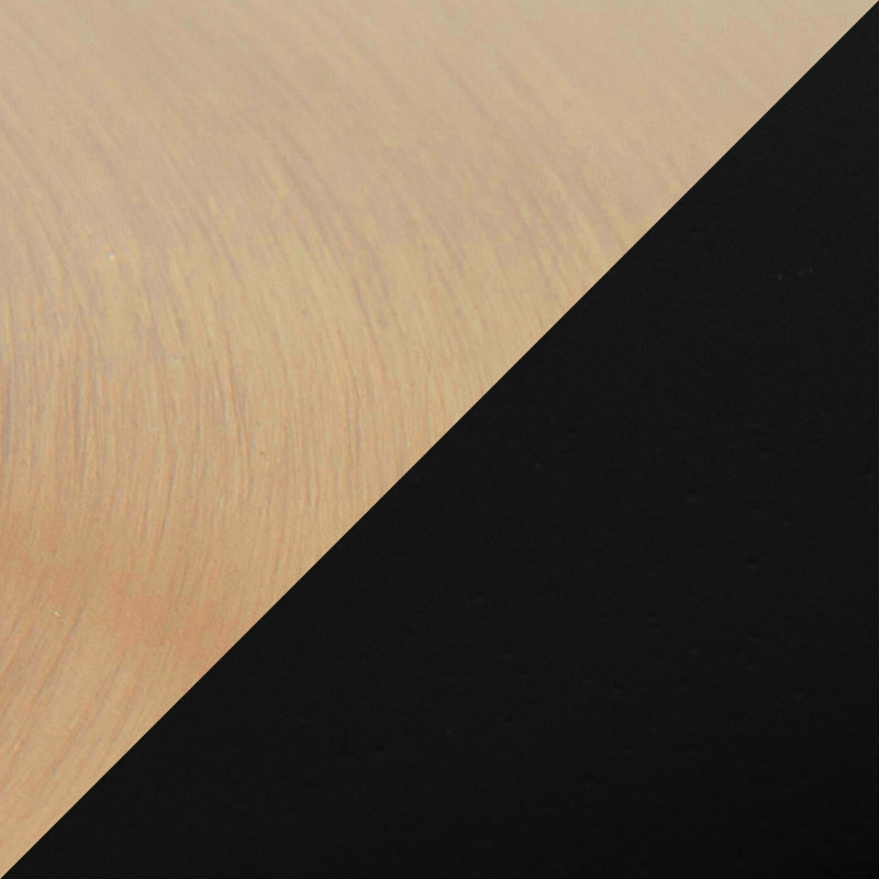 Table de salle à manger ou de bar contemporaine réglable en métal doré et bois noir, Black / Gold