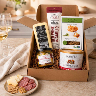 Panier-cadeau gourmand de collations salées