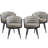 Weather - , , Outdoor Chairs, Beige Rope, Khaki Cushion, Patio Use Modern, Comfortable, Metal, Cushion-1065032178