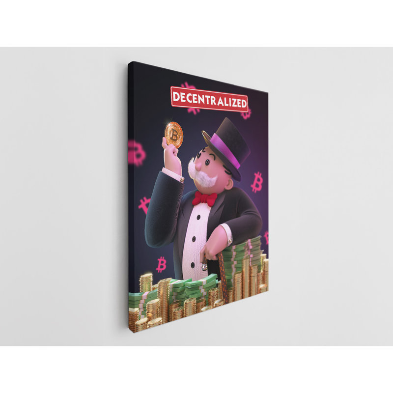 «Mr. Monopoly», reproduction sur toile, H 36 po x l 24 po
