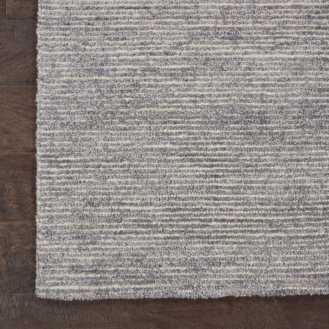 Zendejas Solid Hand-Tufted Silver Birch Area Rug Highland Dunes Rug 