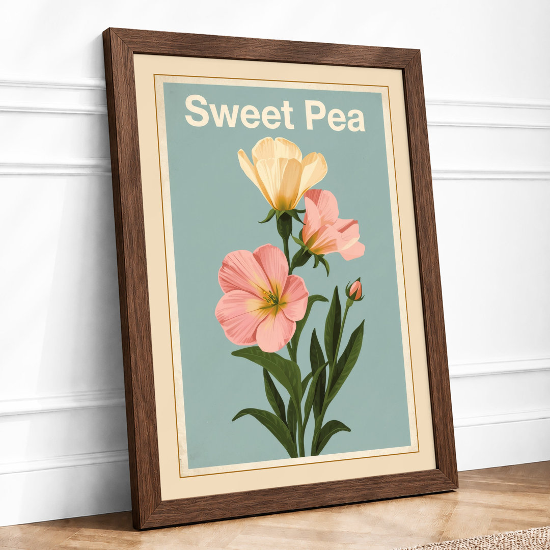 Sweet Pea Botanical - Framed Print