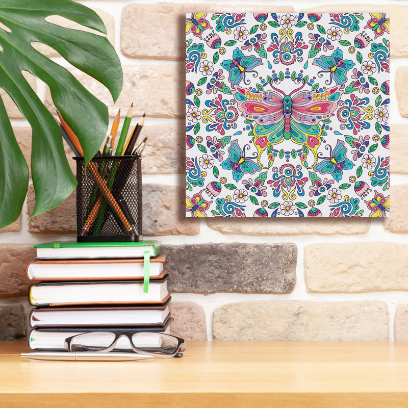 «Winged Things 1» par Hello Angel, art mural sur toile, H 12 po x l 12 po x P 0,75 po